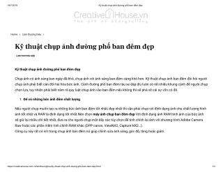 Kỹ thuật chụp ảnh đường phố ban đêm đẹp_ Creative House