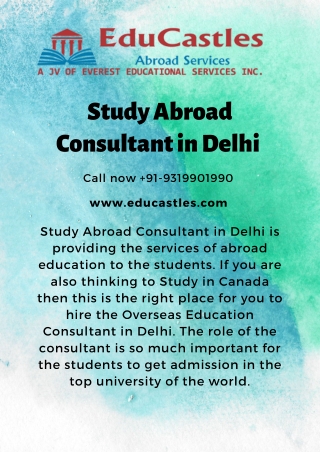 EduCastles - Study Abroad Consultant in Delhi helps to study abroad