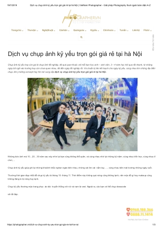 Dịch vụ chụp ảnh kỷ yếu tại Hà Nội