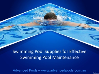 Swimming Pool Supplies for Effective Swimming Pool Maintenance