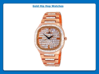 Gold Hip Hop Watches