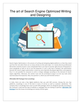 The art of Search Engine Optimized Writing and Designing