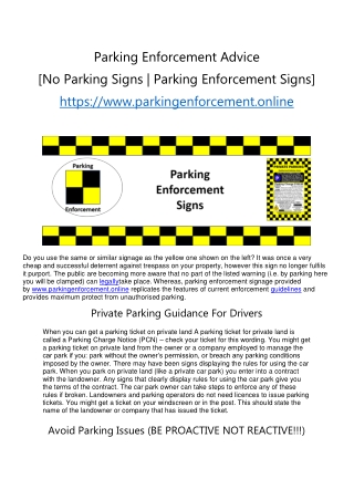 No Parking Signs | Parking Management