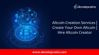 Altcoin Creation Services