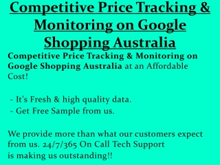 Competitor Analysis & Price Scraping on Google Shopping Australia