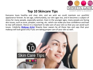 Top 10 Skincare Tips