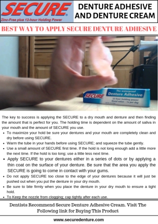 Best Way To Apply Secure Denture Adhesive