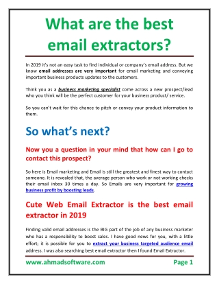 What are the best email extractors