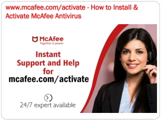 www.mcafee.com/activate - How to Install & Activate McAfee Antivirus