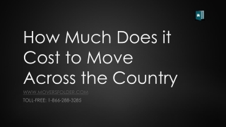 How Much Does It Cost To Move Across The Country