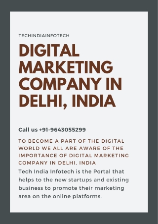 Tech India Infotech - Digital Marketing Company in Delhi, India