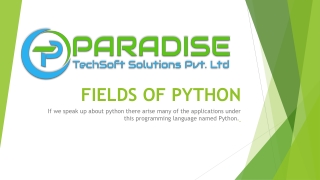 Fields of Python - Machine Learning