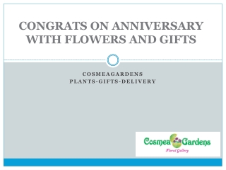 Congrats on Anniversary with Flowers and Gifts