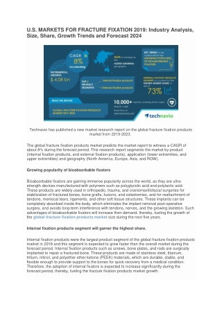 Global Fracture Fixation Product Market Report by Industry Analysis, Sales, Price, Revenue and Share, Development Histor