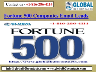 Fortune 500 Companies Email Leads