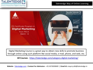 Digital Marketing Certificate Course