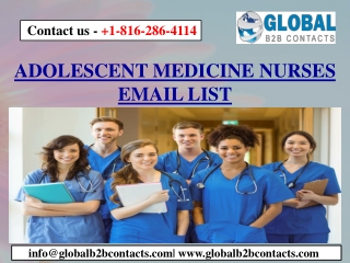 Adolescent Medicine Nurses Email List