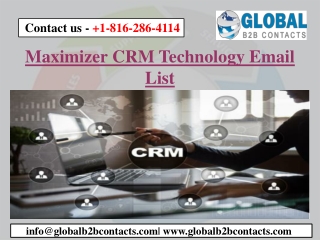 Maximizer CRM Technology Email List