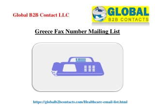 Greece Fax Number Mailing List