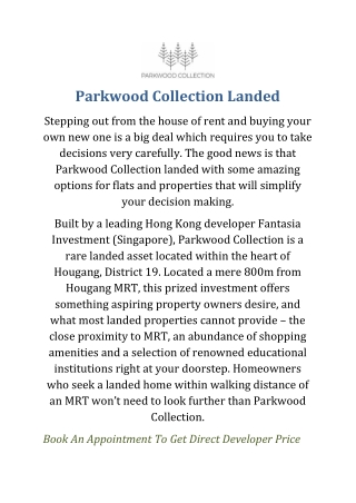 Parkwood Collection Landed