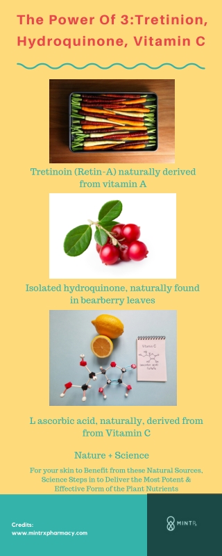 Skin Care Power Trio: Tretinoin, Vitamin C and Hydroquinone
