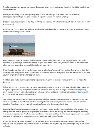 Vacation Recommendations Everyone Ought to Have A Look At