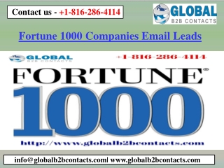 Fortune 1000 Companies Email Leads