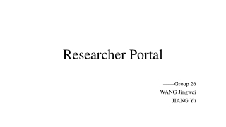 Researcher Portal