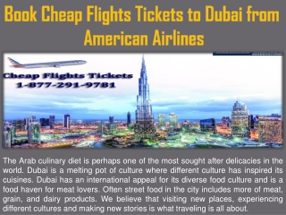 Book Cheap Flights Tickets to Dubai from American Airlines