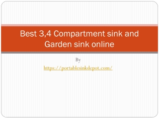 Best 3,4 Compartment sink and Garden sink online