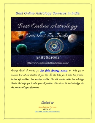 Best Online Astrology Services In India