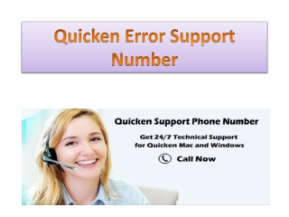 Quicken Error Support Phone Number