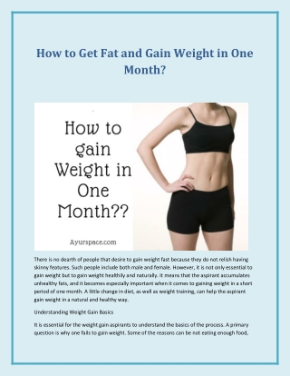 Best Ayurvedic Supplement for Weight Gain