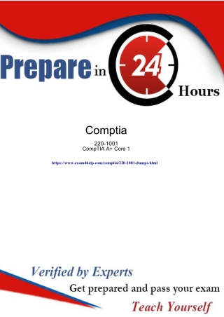 2019 CompTIA 220-1001 Exam - 220-1001 PDF Dumps - Exam4Help