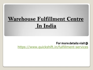 KNOW ABOUT ORDER FULFILLMENT