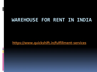 POINTS TO CONSIDER WHEN CHOOSING WAREHOUSE LOCATIONS