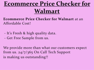 Ecommerce Price Checker for Walmart
