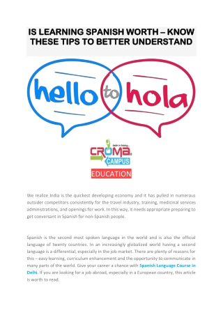 Language Course in Delhi | Croma Campus