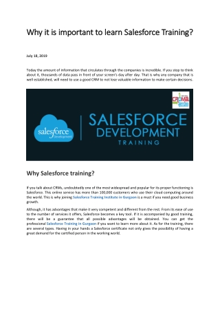 Salesforce Training in Gurgaon | Croma Campus