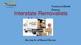 Interstate Removalists Melbourne