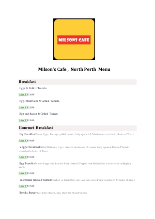 15% Off - Milson's Cafe-Milsons Point - Order Food Online