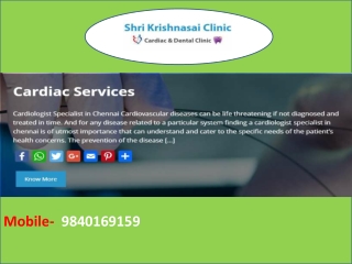 Cardiologist Specialist In Chennai