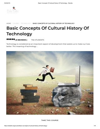 Basic Concepts Of Cultural History Of Technology Edukite