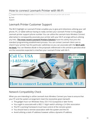 How to connect Lexmark Printer with Wi-Fi