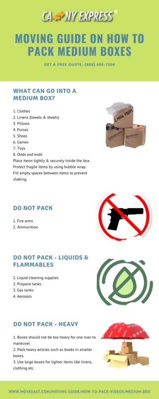 Pack medium boxes - https://www.moveeast.com/moving-guide/how-to-pack-videos/medium-box/ Prepare for your big move with