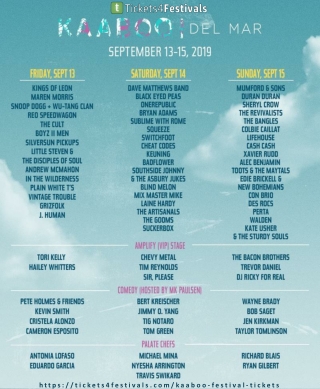 Kaaboo Del Mar Unleashes Its Daily Lineup for 2019