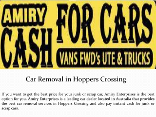 Car Removal in Hoppers Crossing