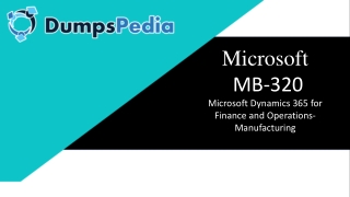 MB-320 Questions and Answers Dumps