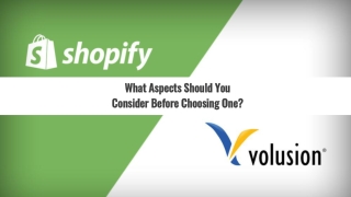 Compare shopify vs volusion 2019 | Best Leading eCommerce Platform