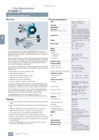 Siemens SITRANS FCS400 Flow sensor | Seeautomation & Engineers